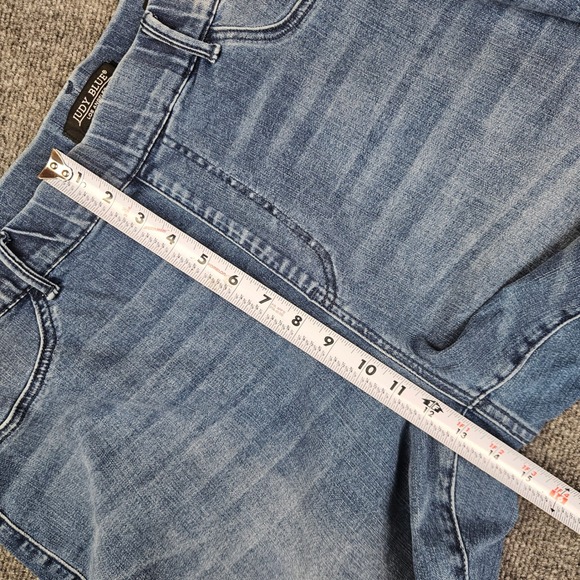 Judy Blue Skinny Fit Capri Jean Women 20W Blue Denim Stretch High Rise Dark Wash - Picture 5 of 8